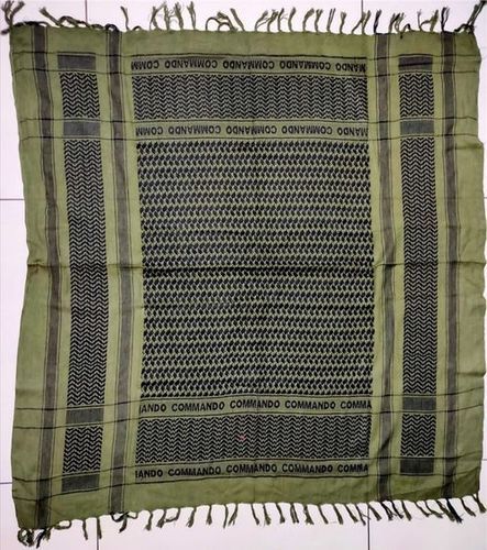 100% Cotton, Soft and Day Long Comfortable Printed Green and Blue Color Arafat Scarf