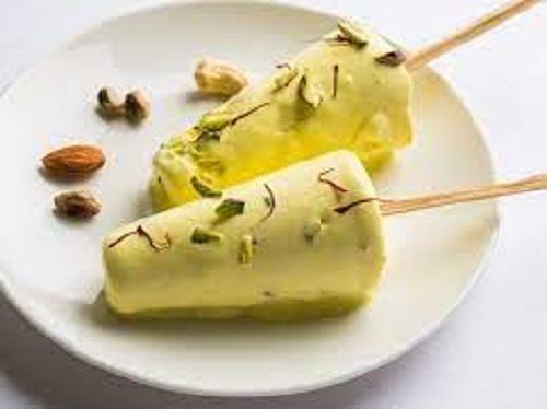 Badam And Pist Mix Delicious Taste Yellow Sweet Kulfi Ice Cream