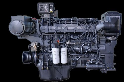 Black Color D12 Marine Engine Designed For Different Applications Like Boat