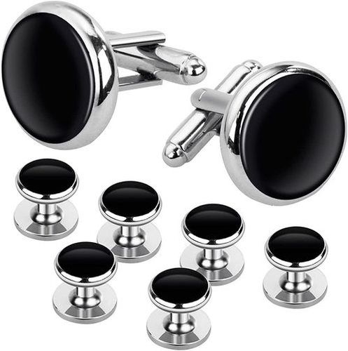 Cuff Links Black Metal Cufflinks Used In Shirt Cuff(Attractive Design)