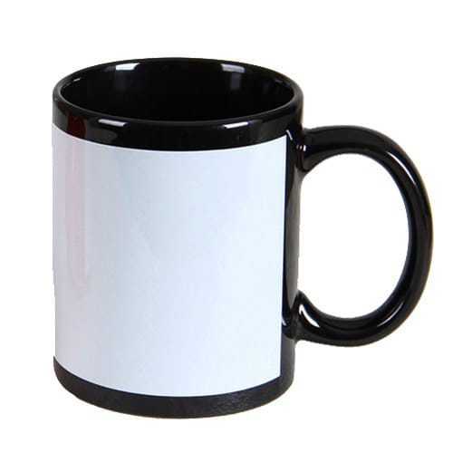 Crack And Scratch Resistance Durable Glossy Fine Finish Plain White Black Coffee Cup