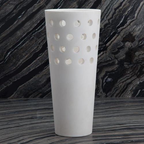 Elegant Design White Marble Flower Vase for Home Decoration