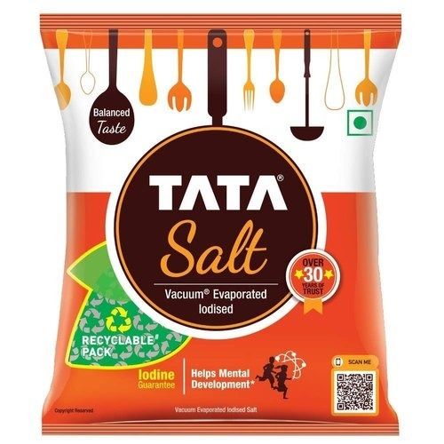 White Good Quality Vaccum Evaporated Iodized Tata Salt Helps Mental Development 1 Kg 