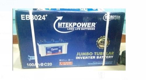 Microtek Jumbo Tubular Inverter Battery Capacity 100ah C20, Voltage 12v Longer Back-up Time