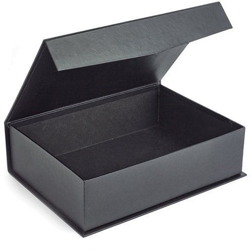  बहुमुखी, मजबूत और हैंडल हैवी लोड आसानी से काला आयताकार उपहार कार्टन बॉक्स 