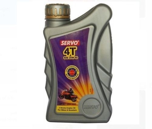 Red 1 Liter Servo 4T 4 Stroke Sae 20W-40 Engine Oil For Motorcycles And Scooter