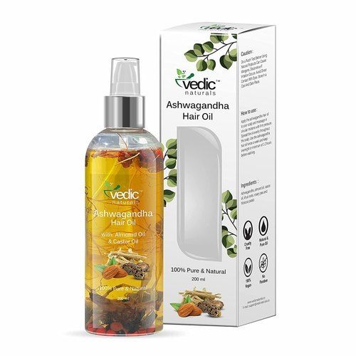 200 Ml Ashwangandha Hair Oil With Almond And Castor Oil Mixed