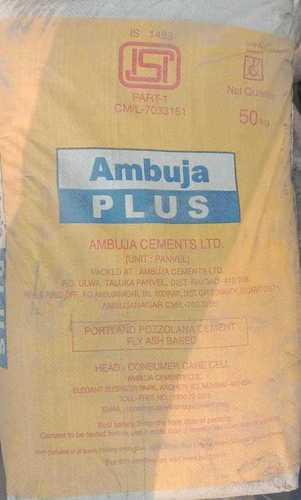 Ambuja Cement Packing Size 50 Kg Pack Bag