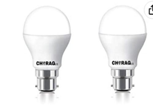 Chirag Cool Day Light White 9 Watt Base B22 Round Led Bulb, Pack Of 2 Pieces