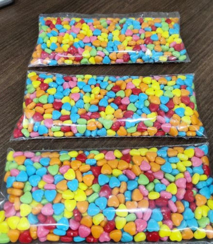 Ball Chocolate Flavour Multicolor Heart And Round Shape Gems, Tasty Or Delicious