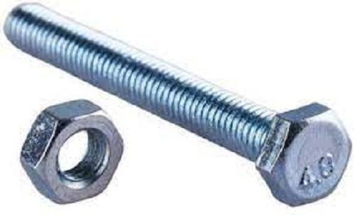 Highly Durable Colour Silver Ms Bolt Nuts Head Size: 1/4" I?  5/16" I?  5/16