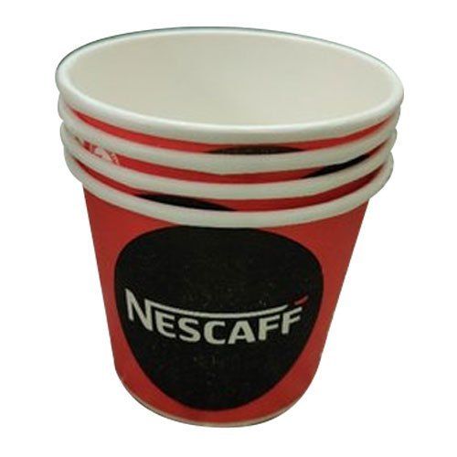 White Red And Black Printed 150 Ml Disposable Coffee Paper Cups For Parties