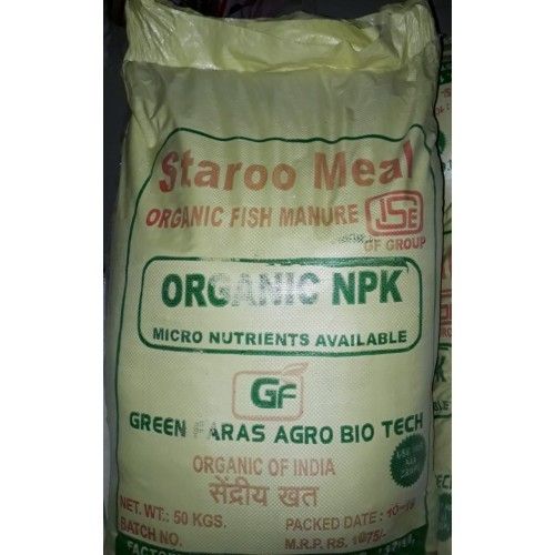 Rich In Nitrogen Phosphorus And Potassium NPK Green Faras Agro Bio Teach Staroo Meal Organic Fish Manure