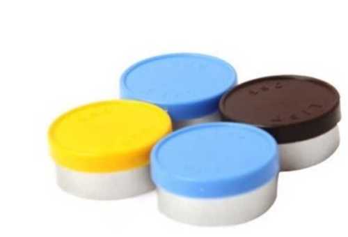 Round Plastic Flip Off Seal Available In Blue, Yellow And Brown Colors, 13 Mm