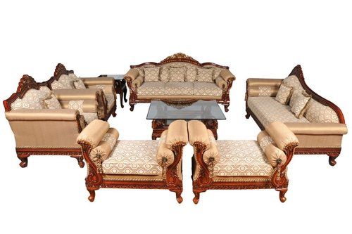 7 seater deals wooden sofa