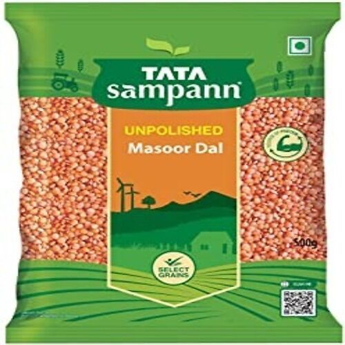 100 Percent Pure And Healthy Tata Sampann Masoor Dal Whole, 1 Kg Weight 500 Gram