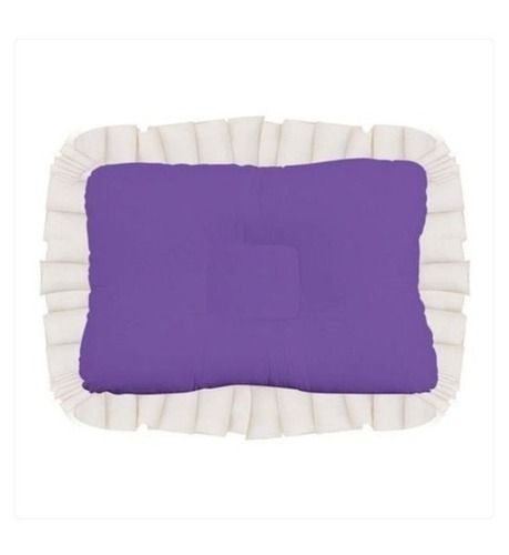 Comfortable Purple And White Rectangular Shape Baby Recron Head Pillow