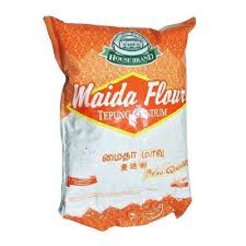 100% Organic Highly Nutritent Enriched House Brand White Maida Flour, Net Weight 500 Gram Packet
