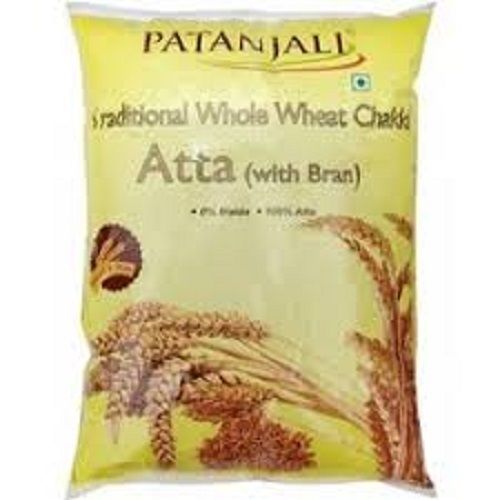 100% Pure Fresh And Natural Patanjali Whole Wheat White Chakki Atta For Cooking Carbohydrate: 72 Grams (G)