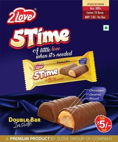 Delicious And Tasty Caramel Enrobbed Double Layer Biscuit 5 Time Wafer Chocolate