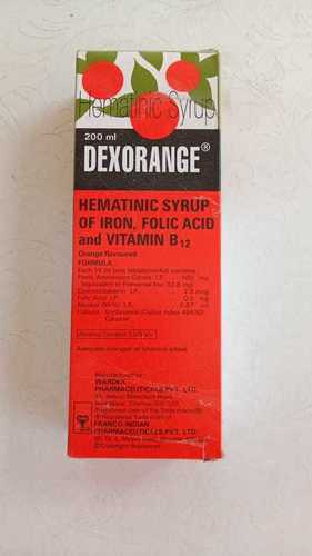 Liquid Folic Acid & Vitamin B12 Hematinic And Dexorange Syrup 200Ml