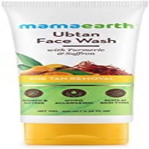 Mamaearth Ubtan Natural Face Wash For All Skin Type With Turmeric And Saffron For Tan Removal