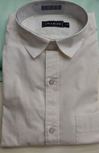 Men'S Formal Wear Comfortable And Breathable Cotton White Shirt Collar Style: Standard