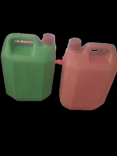 Plain Green And Red 5 Liter Plastic Jerry Cans For Liquid Storage Light Weight And Durable