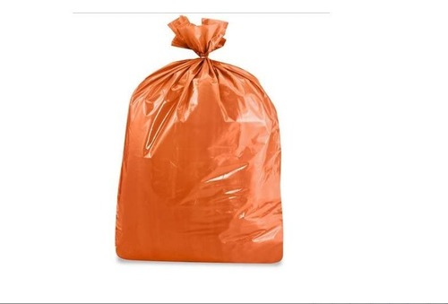 Pvc Plain Orange Color Plastic Dustbin Garbage Bag With Anti Tear Properties