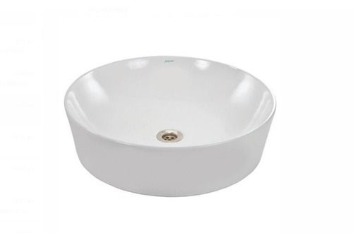 White Designer Table Top Wash Basin For Bathroom Use Round Shape Strong And Durable Installation Type: Wall Mounted