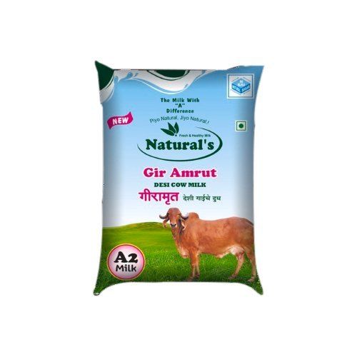 100% Pure And Fresh White Natural A2 Cow Milk, Rich In Calcium And Vitamin