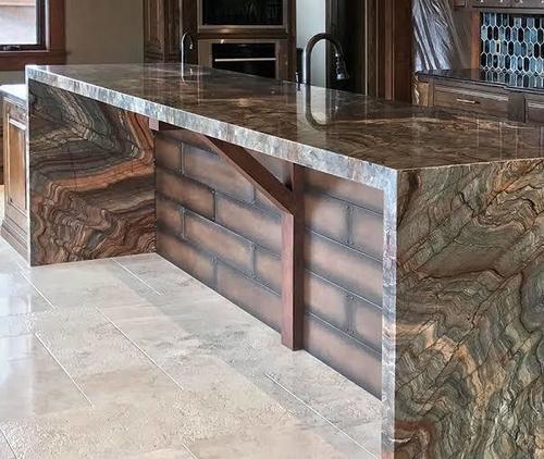 एंटी बैक्टीरियल और साफ करने में आसान ब्लैक ग्रेनाइट स्लैब