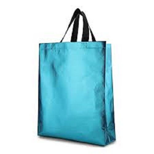 Blue Plain With Handle Patch Non Woven Carry Bag For Using Mall Durable Attractive Economical Bag Size: 8 X 10 - 20 X 30 Inches