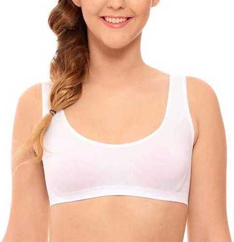 Good Quality And Comfortable Black Plain Unlined Cotton Sports Bra