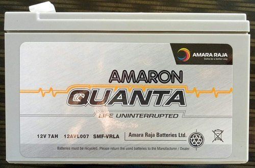 Amaron Quanta Life Uninterrupted 12V 7 Ah 12 Avl 007 Smf Vrla Inverter Batteries Capacity: 20 Kg/Hr