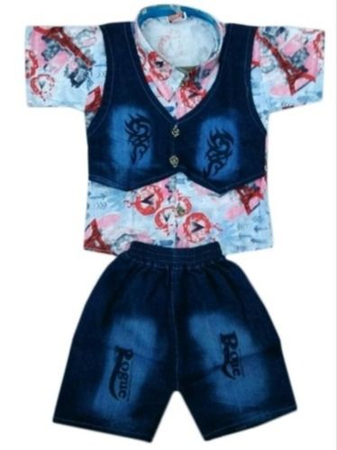 Kids Denim Set Dress For Kids Especially For Summers Weathers Age Group: 6