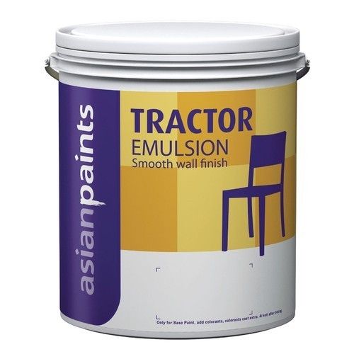 Long Lasting Pleasant Feel Matte Finish Asian Paint Tractor Emulsion Smooth Wall Finish, 4l