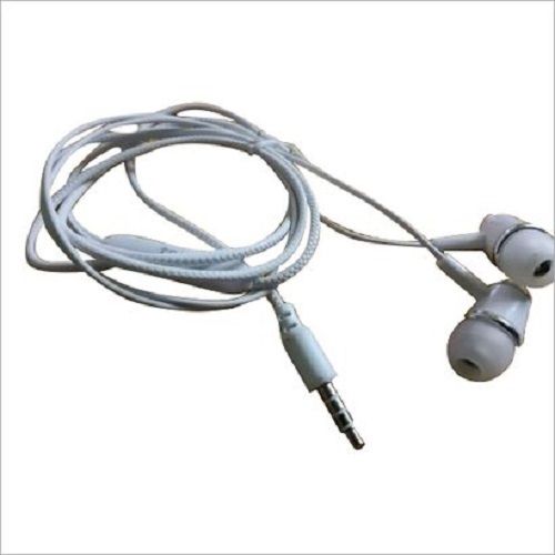 White Colour Mobile Wired Earphone Light Weight And Easy To Carry Everywhere Body Material: Rubber