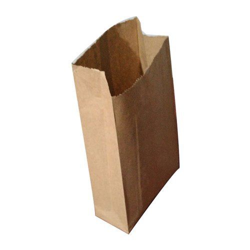 Plain Brown Paper Food Bag With 100% Recyclable And Rectangular Shape