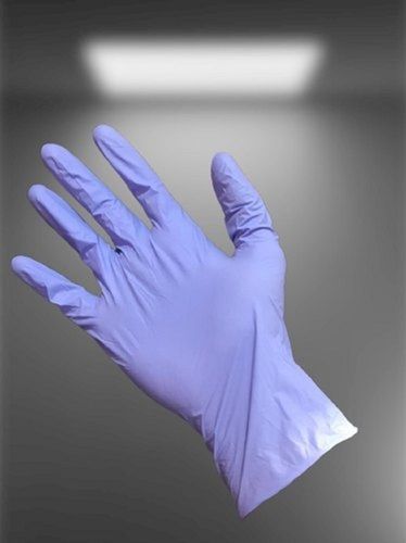 Water Proof Powder Free Blue Colour Mid Forearm Nitrile Hand Gloves For Hospital, Lab