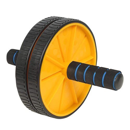 Yellow And Black Generic Abs Roller Wheel For Men And Women Application: Cardio