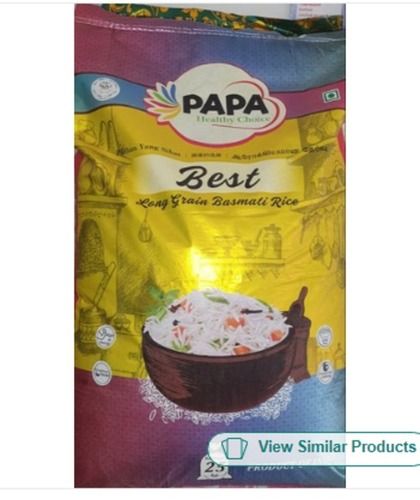 100% Natural And Pure Papa White Long Grain Basmati Rice, 25 Kg Pack