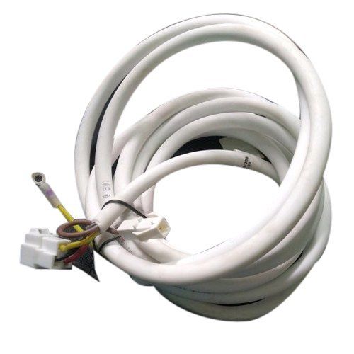 Black 5 Meter Length Durable, Electric Shock Resistant White 3 Pin Ac Power Cable