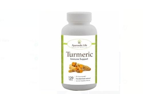 Ayurvedic Turmeric Immune Support Tablets, Turmeric Remedies To Boost Immune System, Pack Of 120 Tablet