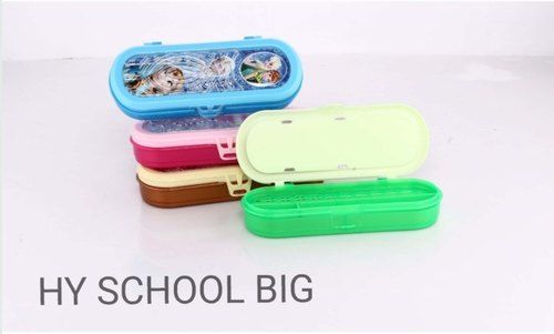 Blue, Green, Pink, Brown Plastic Big Pencil Box For Children Perfect Bound