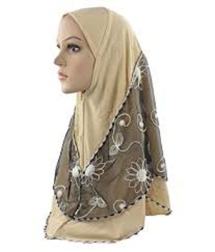 Colour Golden And Black Hijab For Ladies Religious Cool Stylish Traditional High Quality Material Age Group: 15-22