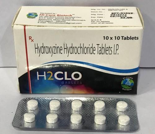 Hydroxyzine Hydrochloric Tablets Ip H2clo