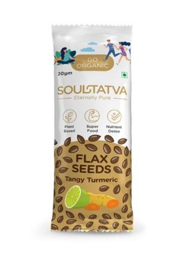 Organic Soultatva Eternally Pure Flax Seeds Tangy Turmeric, Pack Of 20gm 