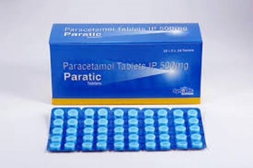 Paratic Paracetamol Tablet Ip 500mg बेचैनी और बुखार से राहत के लिए, 10x5 ब्लिस्टर पैक