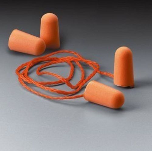 Plain Orange And Red Ear Plugs That Are Reusable